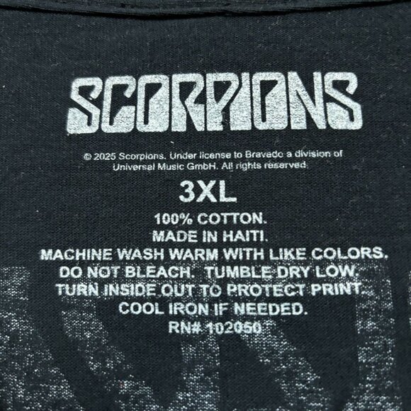 Scorpions Coming Home to Las Vegas Hard Rock Band Tee 3XL - Picture 4 of 4